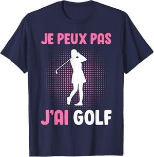 Je Peux Pas J'Ai Golf Women's Girl's , Black, S T-Shirt - T-Shirt | Navy