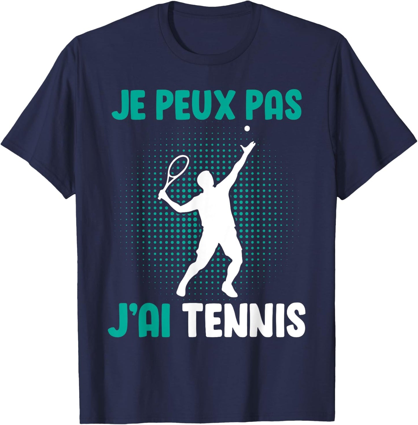 Je Peux Pas J'Ai Tennis For Boys Man , Black, S T-Shirt - T-Shirt | Navy