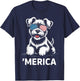 Miniature Schnauzer 4th of July ‘Merica Patriotic T-Shirt - T-Shirt | Navy