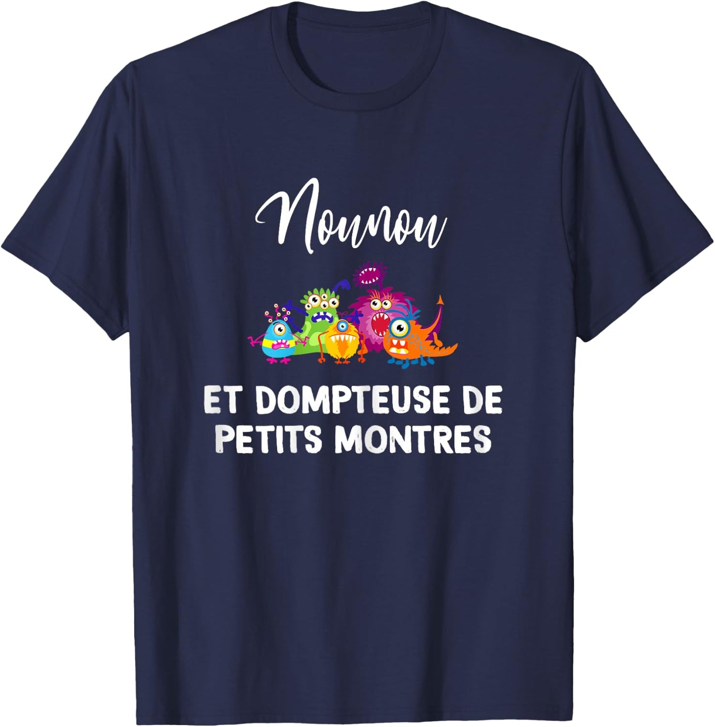 Super Nanny Humour And Small Love Watches Gift Woman , Black, Female X-Small T-Shirt - T-Shirt | Navy