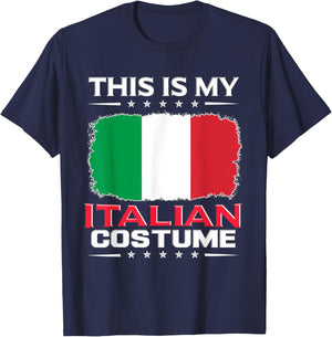Das ist mein italienisches Kostüm Italy , black T-Shirt - T-Shirt | Navy