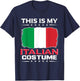 Das ist mein italienisches Kostüm Italy , black T-Shirt - T-Shirt | Navy