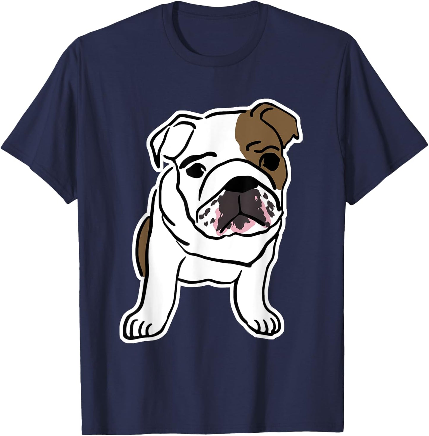 Bulldog Dog Logo T-Shirt - T-Shirt | Navy