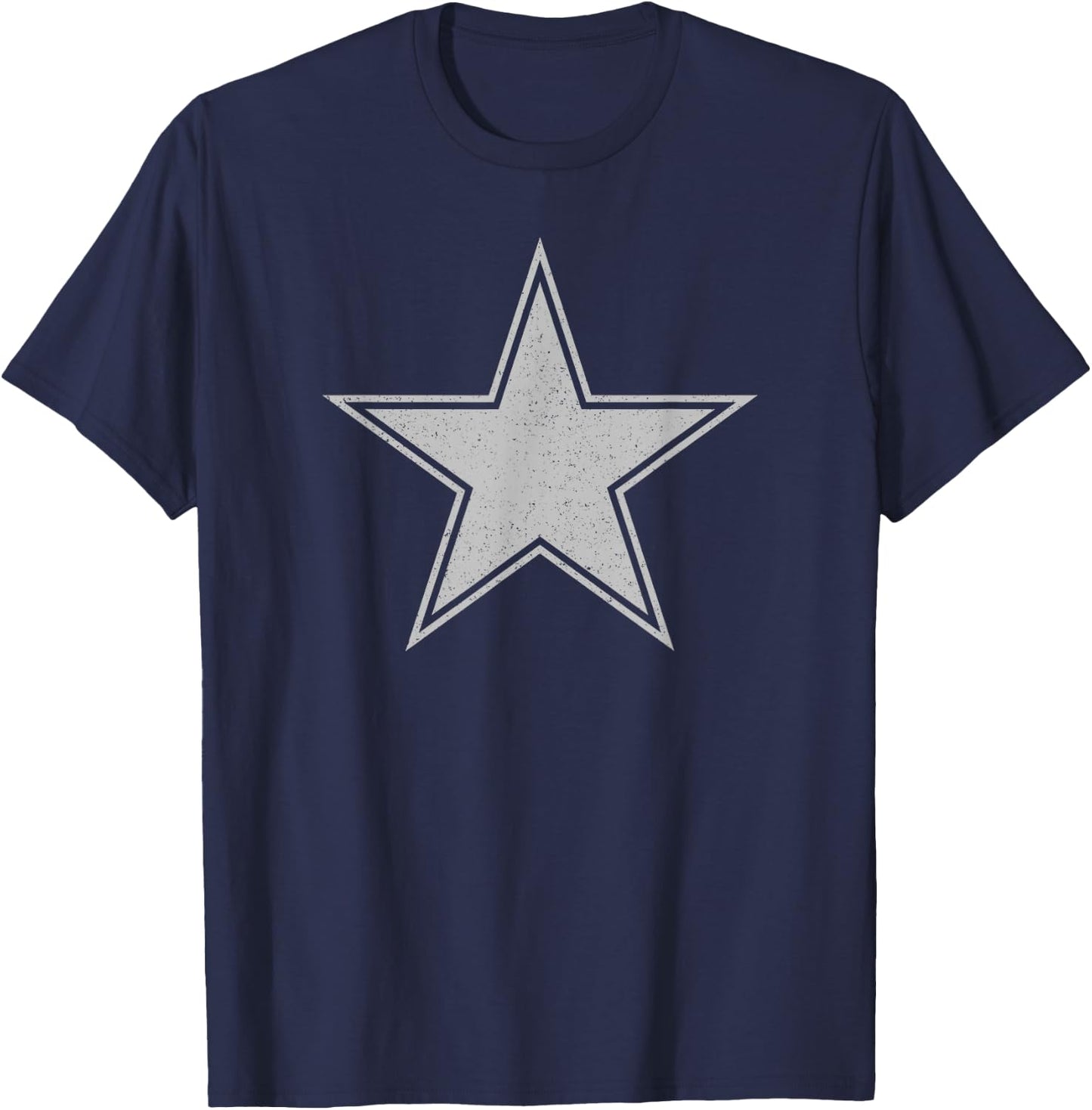 Silver Star on a , black T-Shirt - T-Shirt | Navy