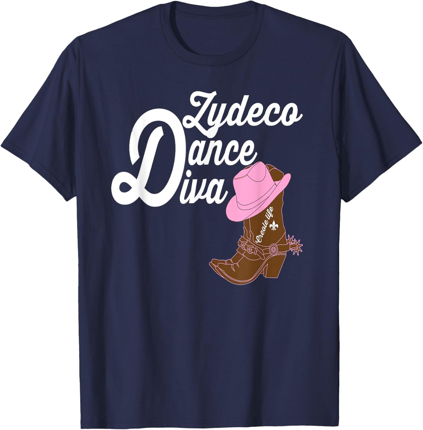 Zydeco Dance Diva T-Shirt - T-Shirt | Navy
