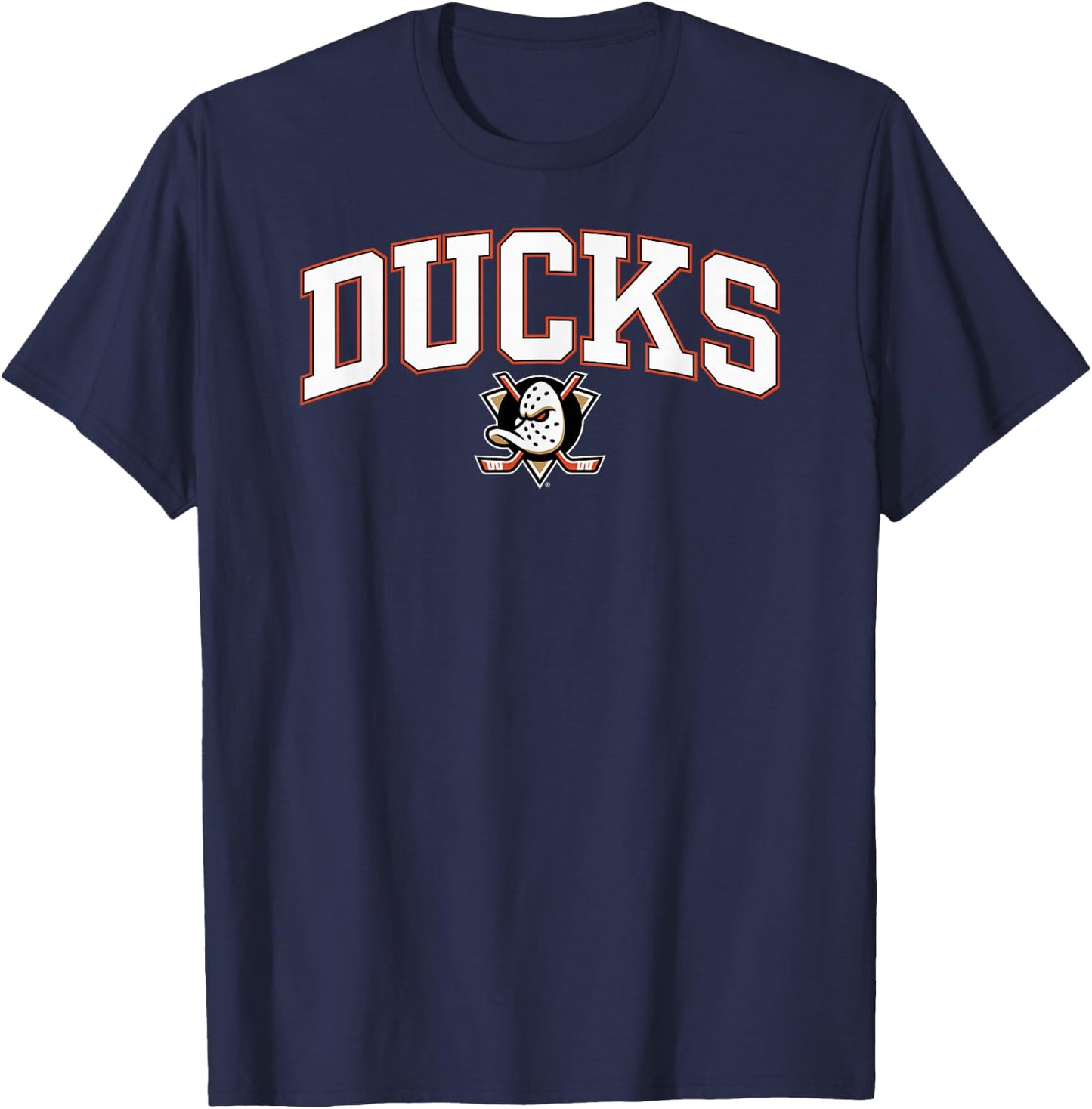 Anaheim Ducks Arch Over Dark Heather NHL Officially Licensed T-Shirt - T-Shirt | Navy