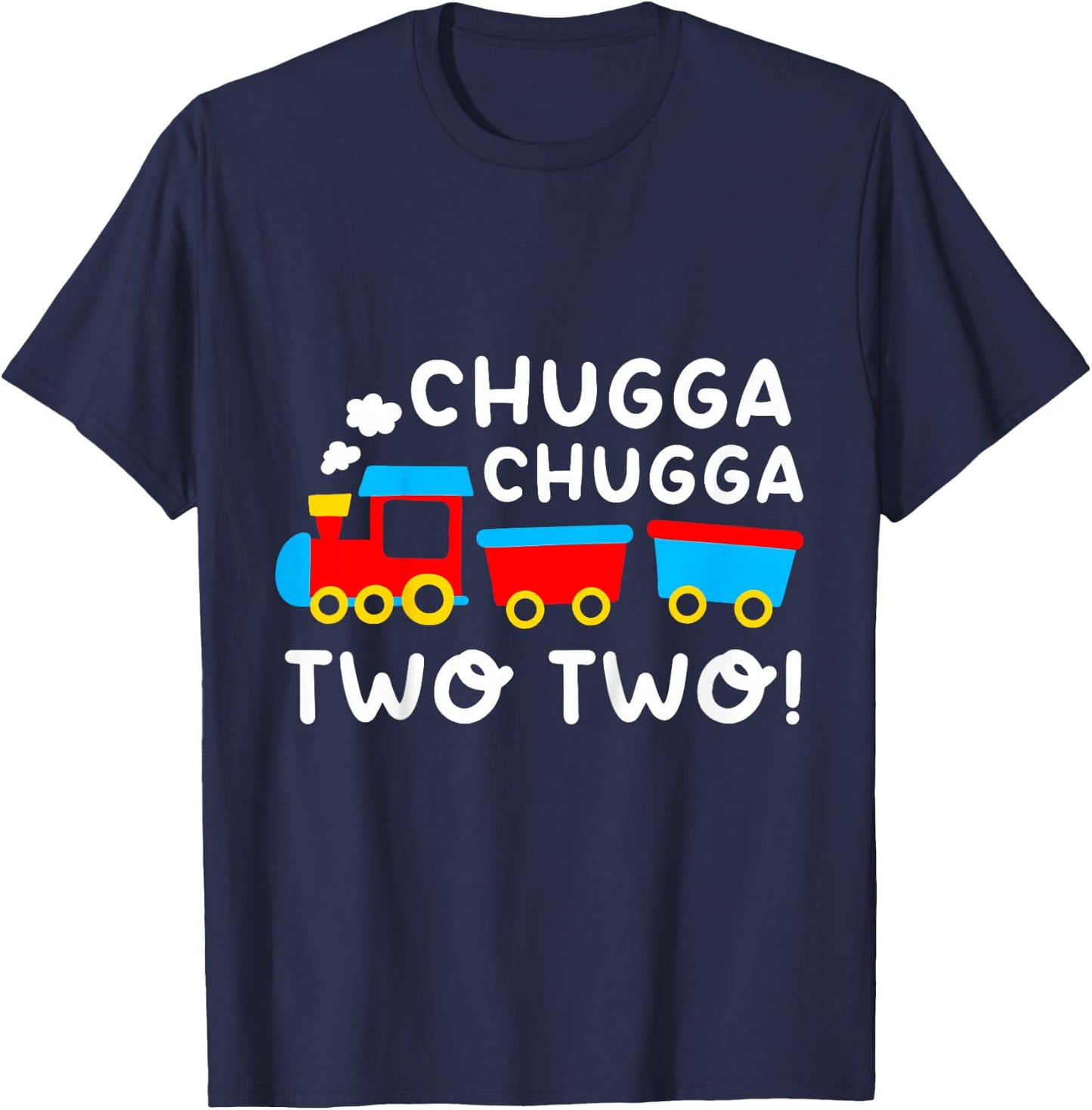 Kids 2nd Birthday Boy Train Chugga Chugga Two Two Toddler T-Shirt - T-Shirt | Navy