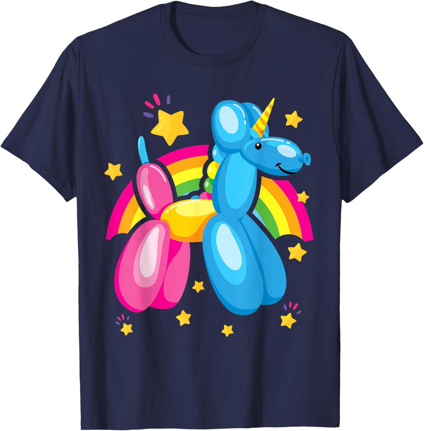 Kidcore Clothes Balloon Unicorn Aesthetic Clothes Teen Girls T-Shirt - T-Shirt | Navy