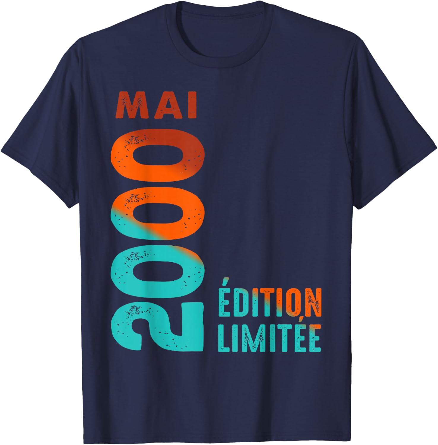 Édition Limitée Mai 2000 Birthday 2000 T-Shirt - T-Shirt | Navy