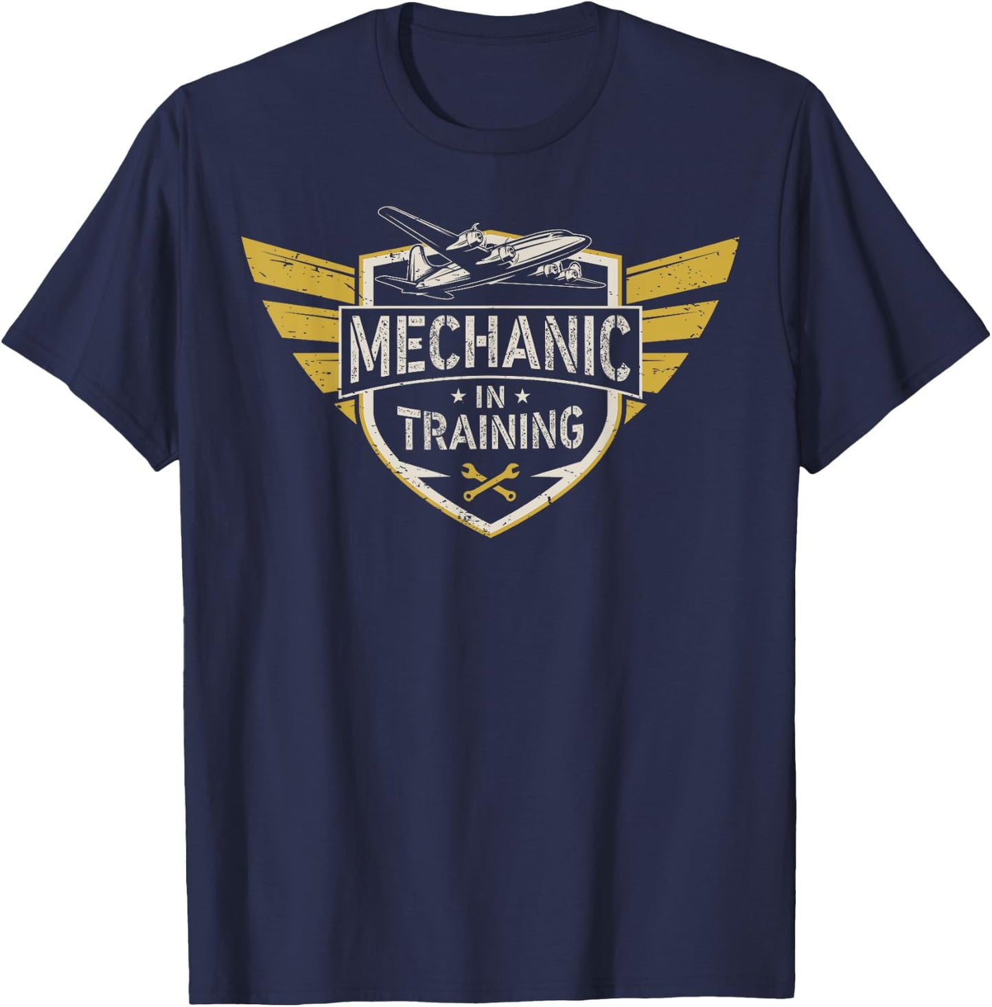 Aircraft Mechanic In Training Aviation School AMT Student T-Shirt - T-Shirt | Navy