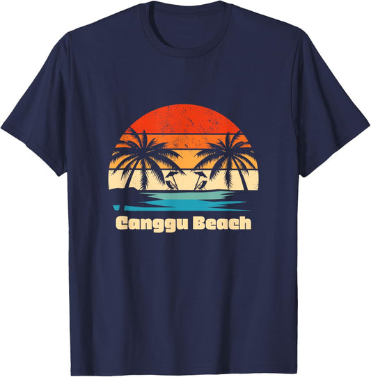Retro Vintage Surfing Design Canggu Beach Women T-Shirt - T-Shirt | Navy