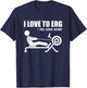 Funny I Love To Erg Rowing Sarcastic Water Sports T-Shirt - T-Shirt | Navy