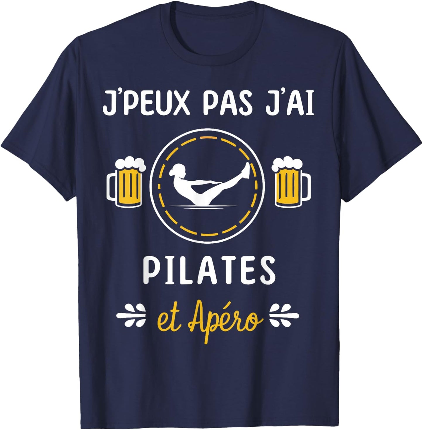 I Can't Have Pilates T-Shirt - T-Shirt | Navy