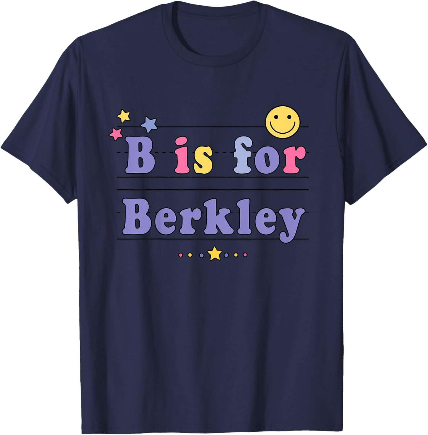 Kids Berkley Name Shirt Alphabet B is for Berkley T-Shirt - T-Shirt | Navy
