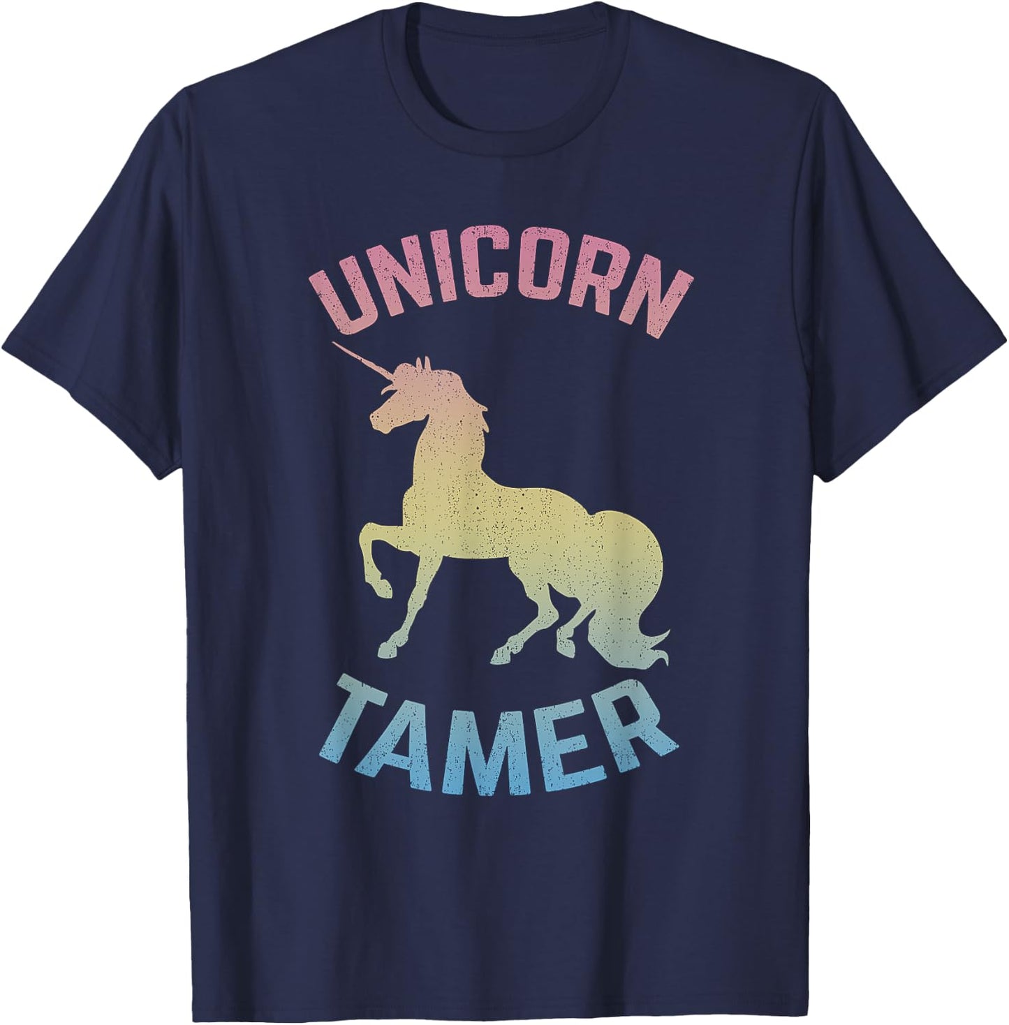 Awesome Girls UNICORN TAMER Rainbow T-Shirt - T-Shirt | Navy