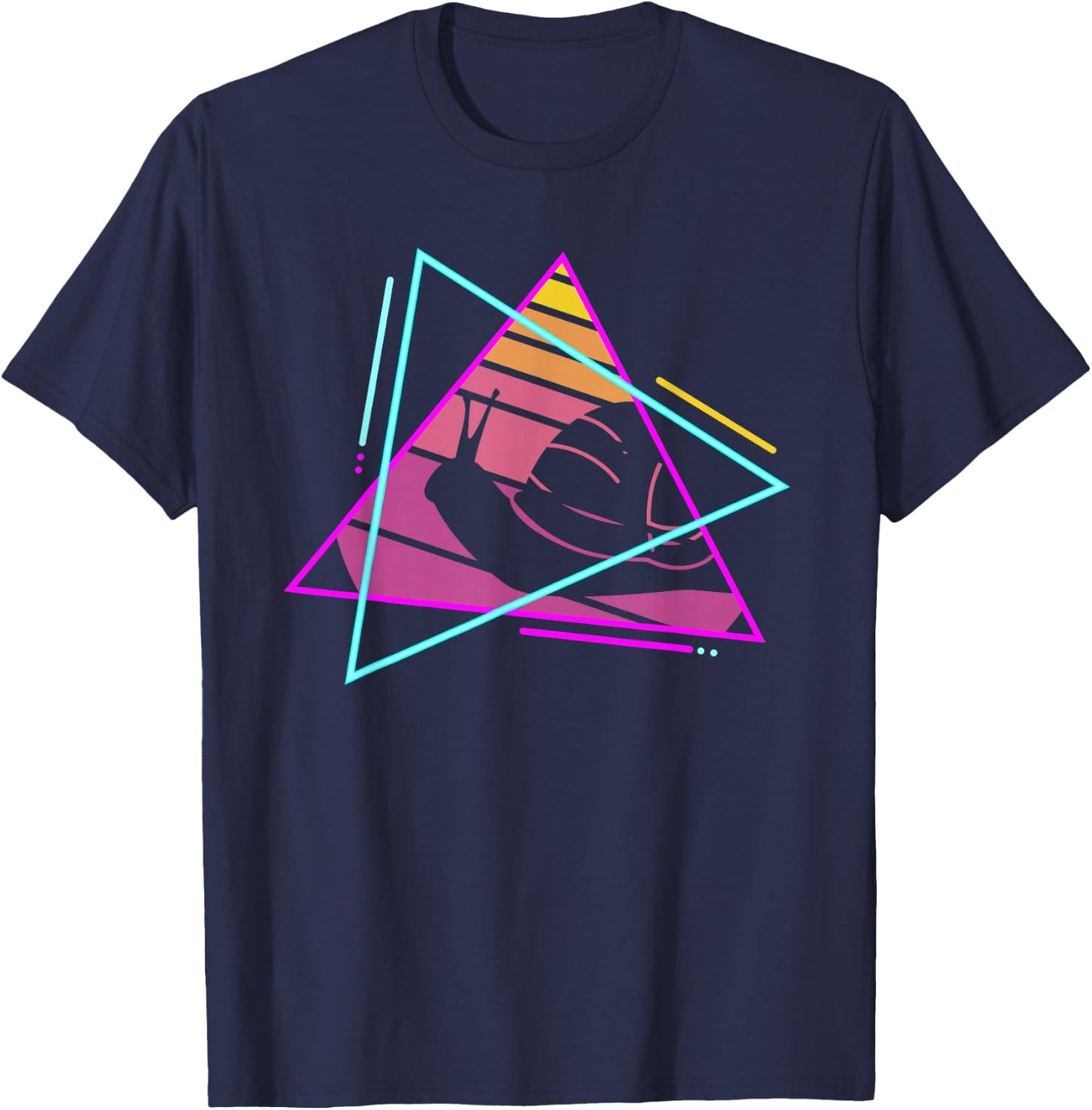 Retro Snail Snails Lover T-Shirt - T-Shirt | Navy