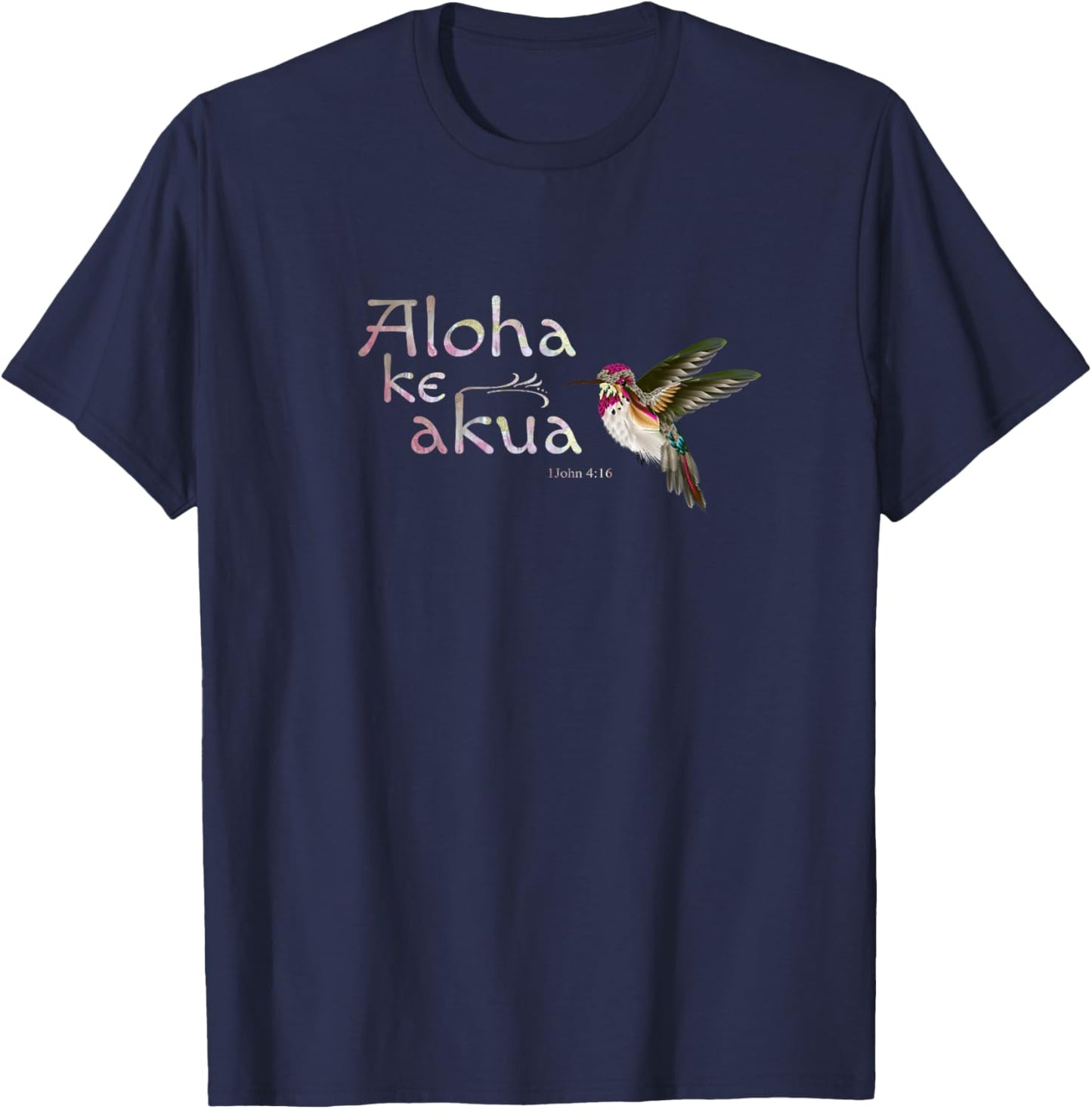 Christian Bible Verse God is Love Hawaiian Shirt T-Shirt - T-Shirt | Navy