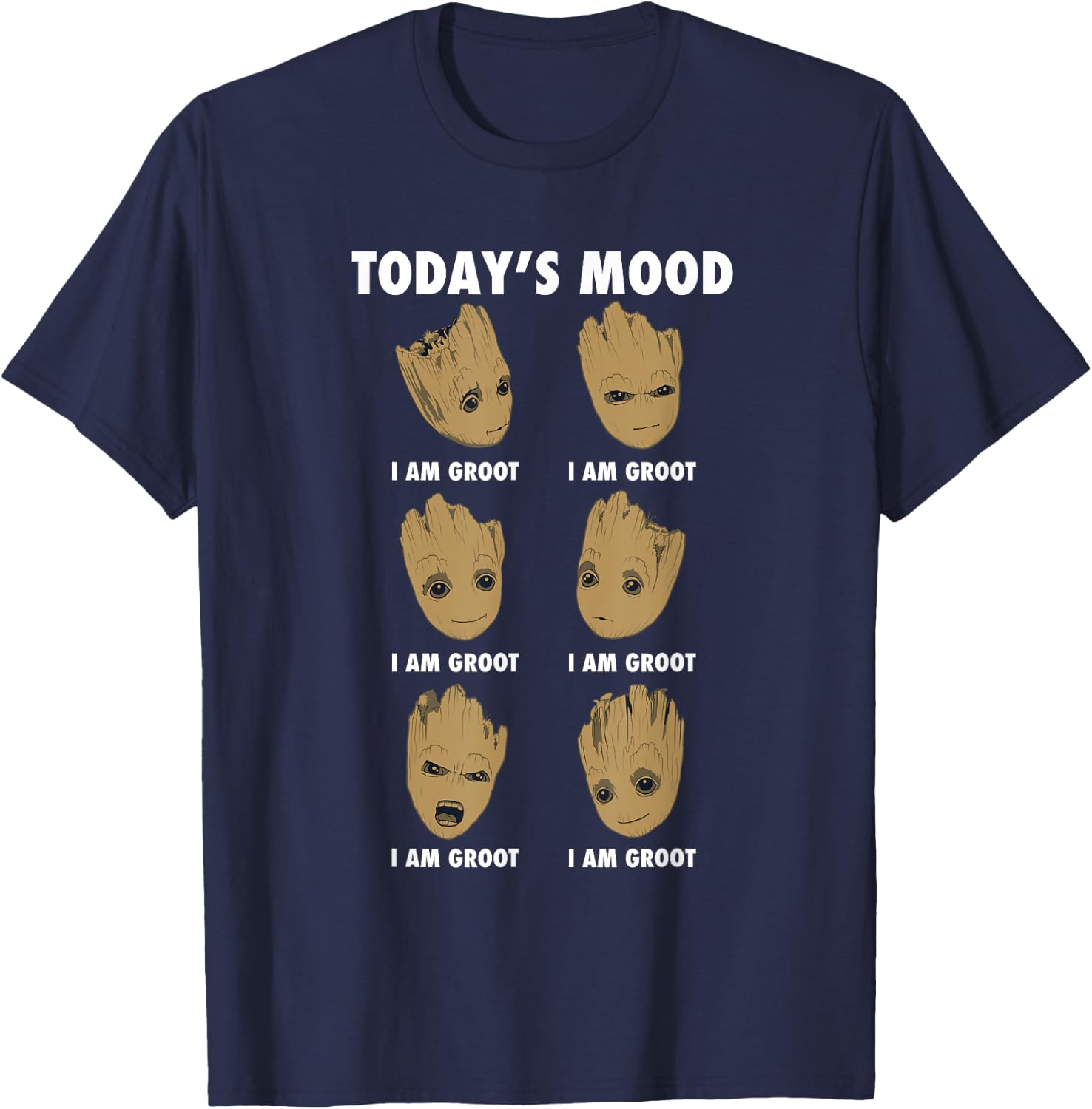 Guardians Of The Galaxy Vol 2 Groot Todays Mood , black T-Shirt - T-Shirt | Navy