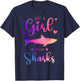 Just a Girl Who Loves Sharks Dress and Kids T-Shirt - T-Shirt | Navy