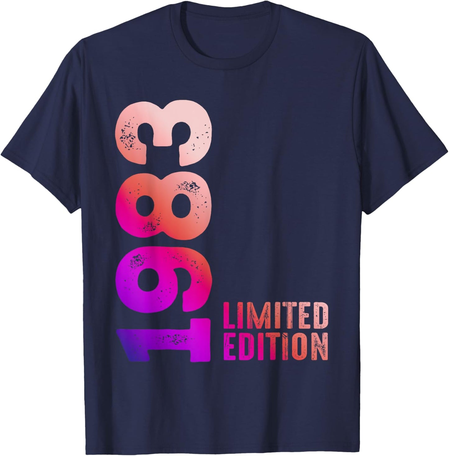 1983 Limited Edition 1983 Birthday Gift , Black, S T-Shirt - T-Shirt | Navy