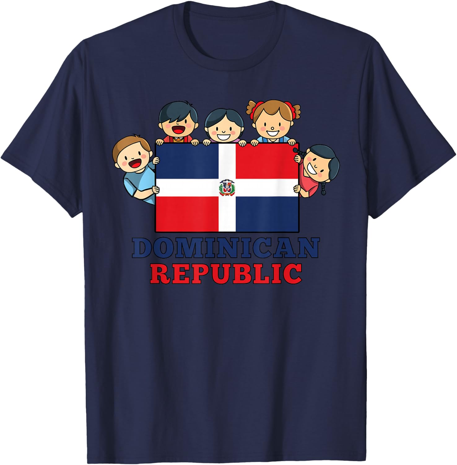 Kids Dominican Republic Flag Hispanic Heritage Dominican T-Shirt - T-Shirt | Navy