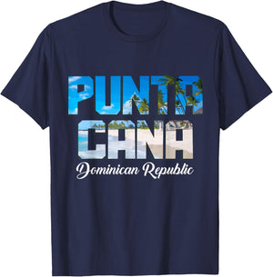 Punta Cana Vintage Souvenir Beach Surfer Dominican Republic , Black T-Shirt - T-Shirt | Navy