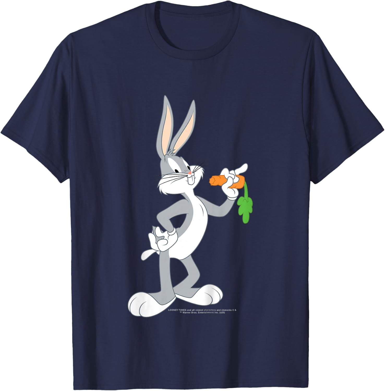 Looney Tunes Bugs Bunny Eating A Carrot Kids T-Shirt - T-Shirt | Navy