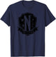 Wednesday Nevermore Academy Emblem , gray T-Shirt - T-Shirt | Navy