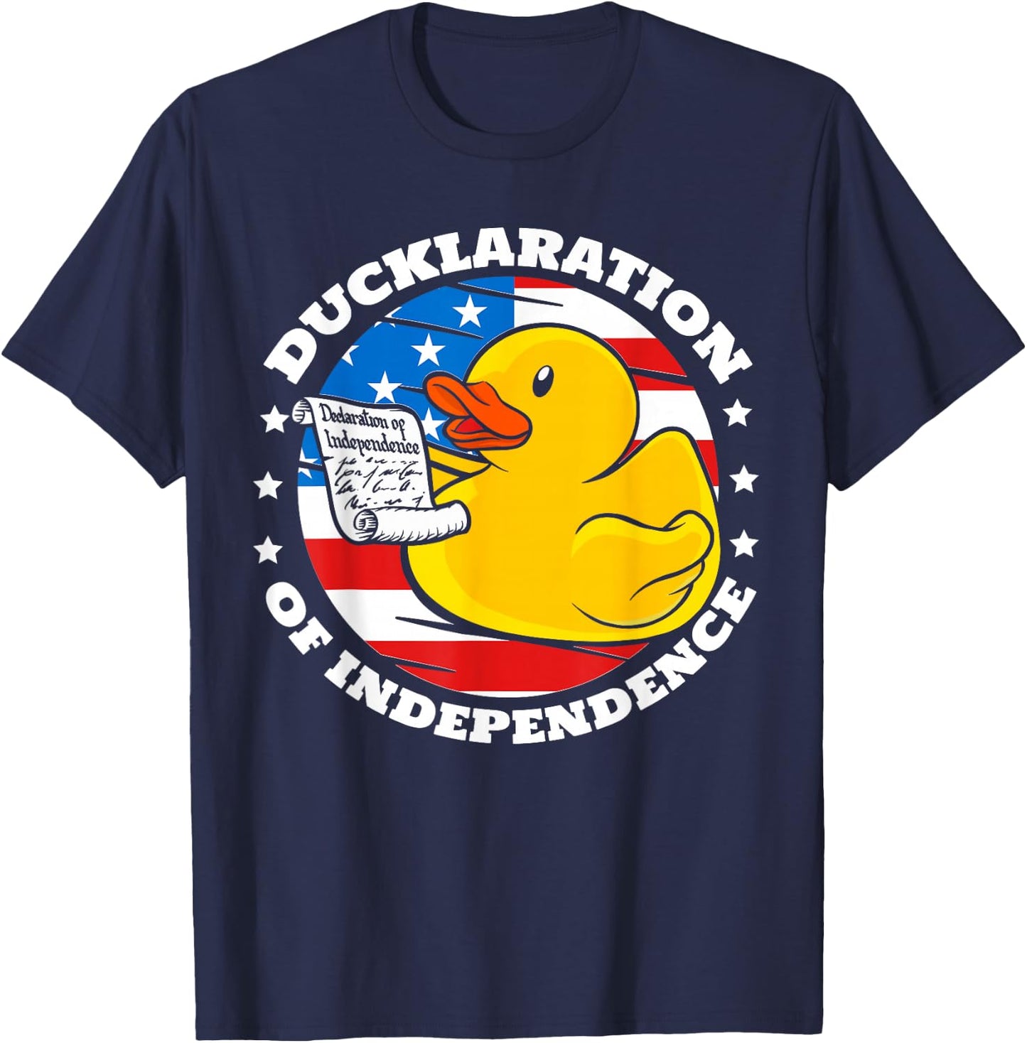 Ducklaration of Independence Duck 4th of July Patriotic T-Shirt - T-Shirt | Navy