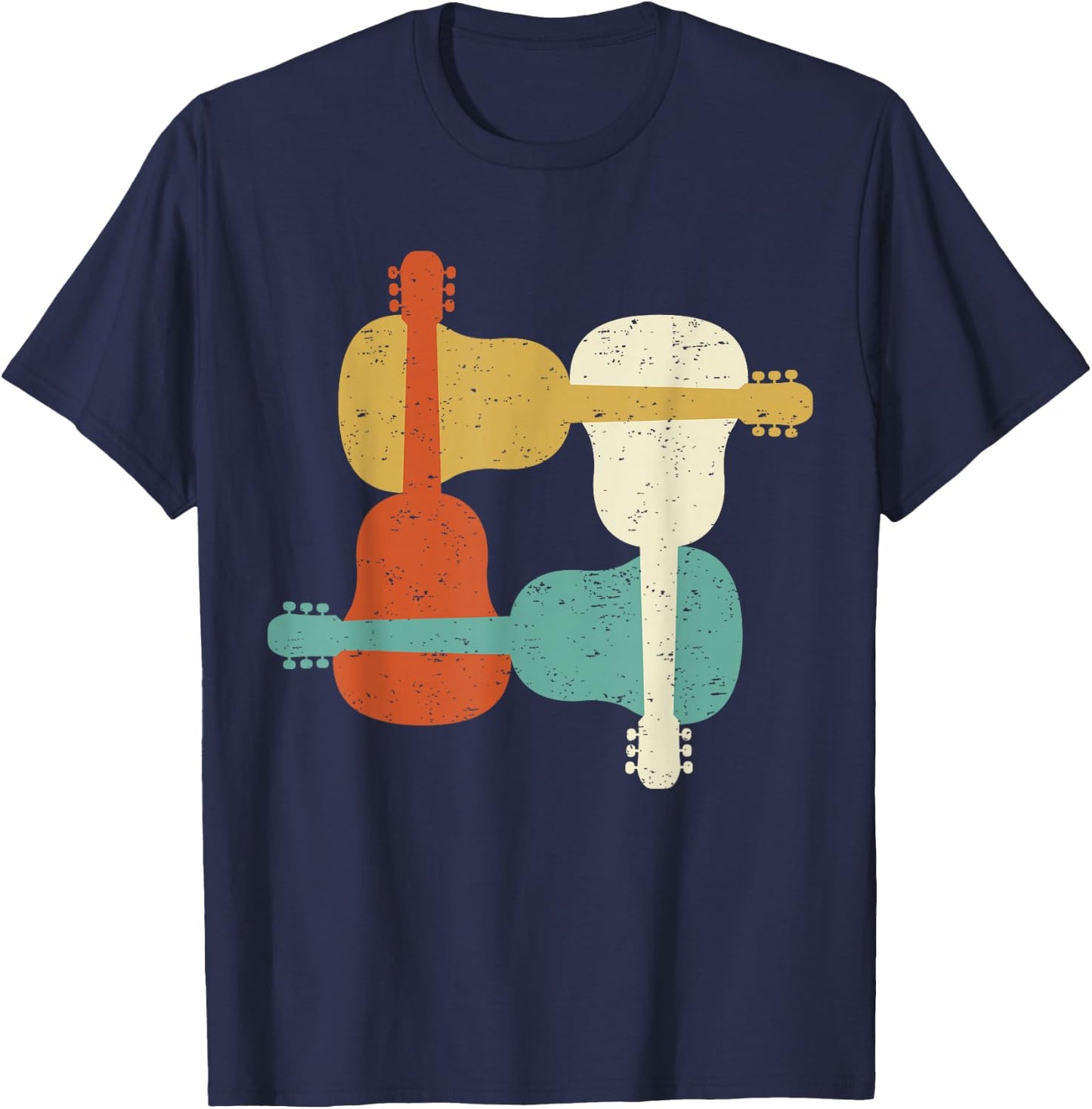 Classical Guitar Player, Guitarist, Classic I Retro T-Shirt - T-Shirt | Navy