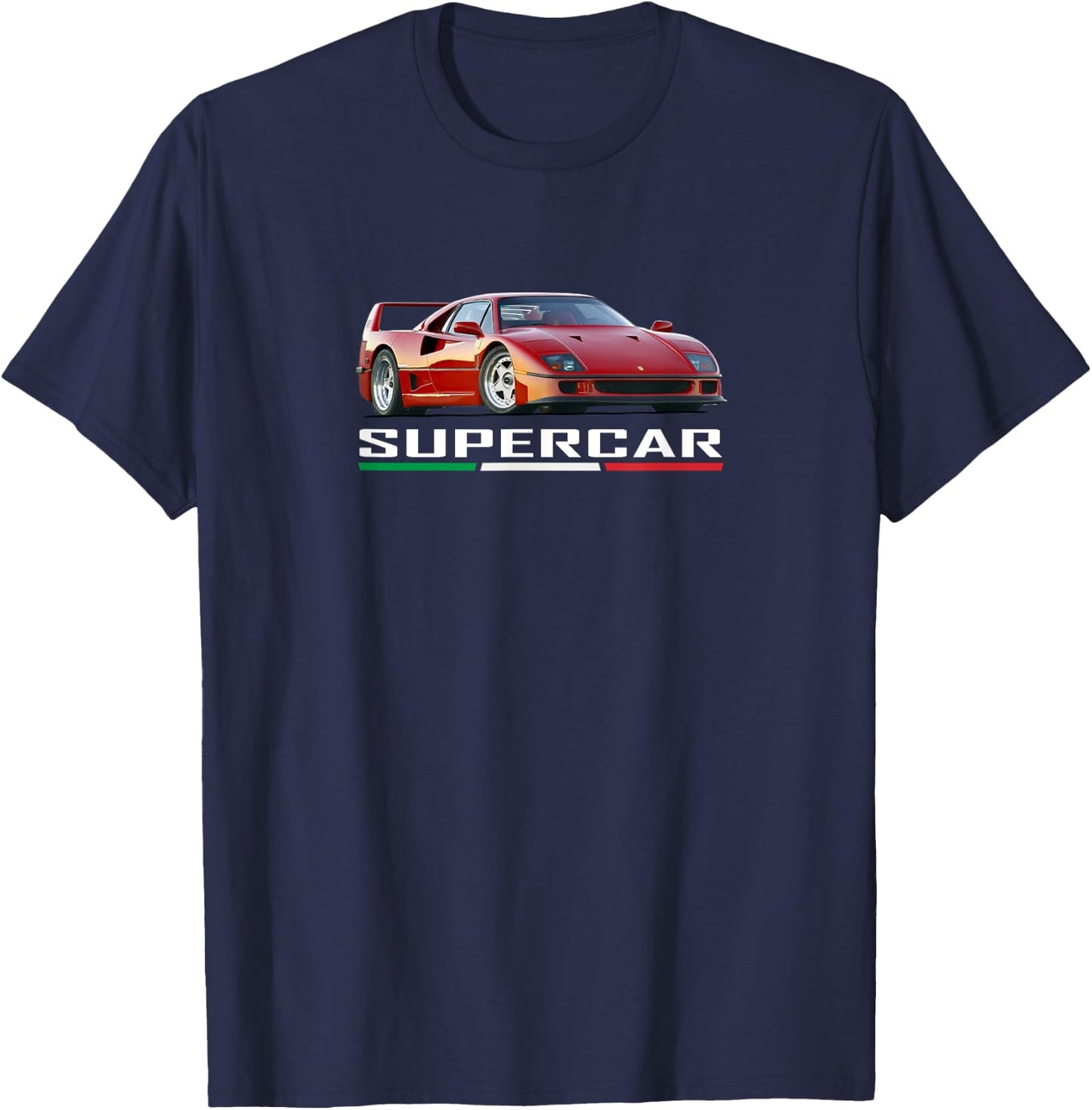 Supercar F40 , Black, S T-Shirt - T-Shirt | Navy