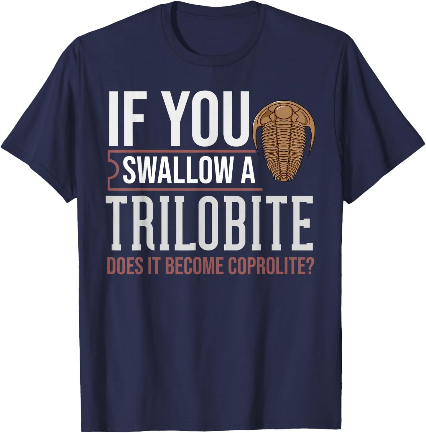 Trilobite Fossil Gift Future Paleontologist Small T-Shirt - T-Shirt | Navy
