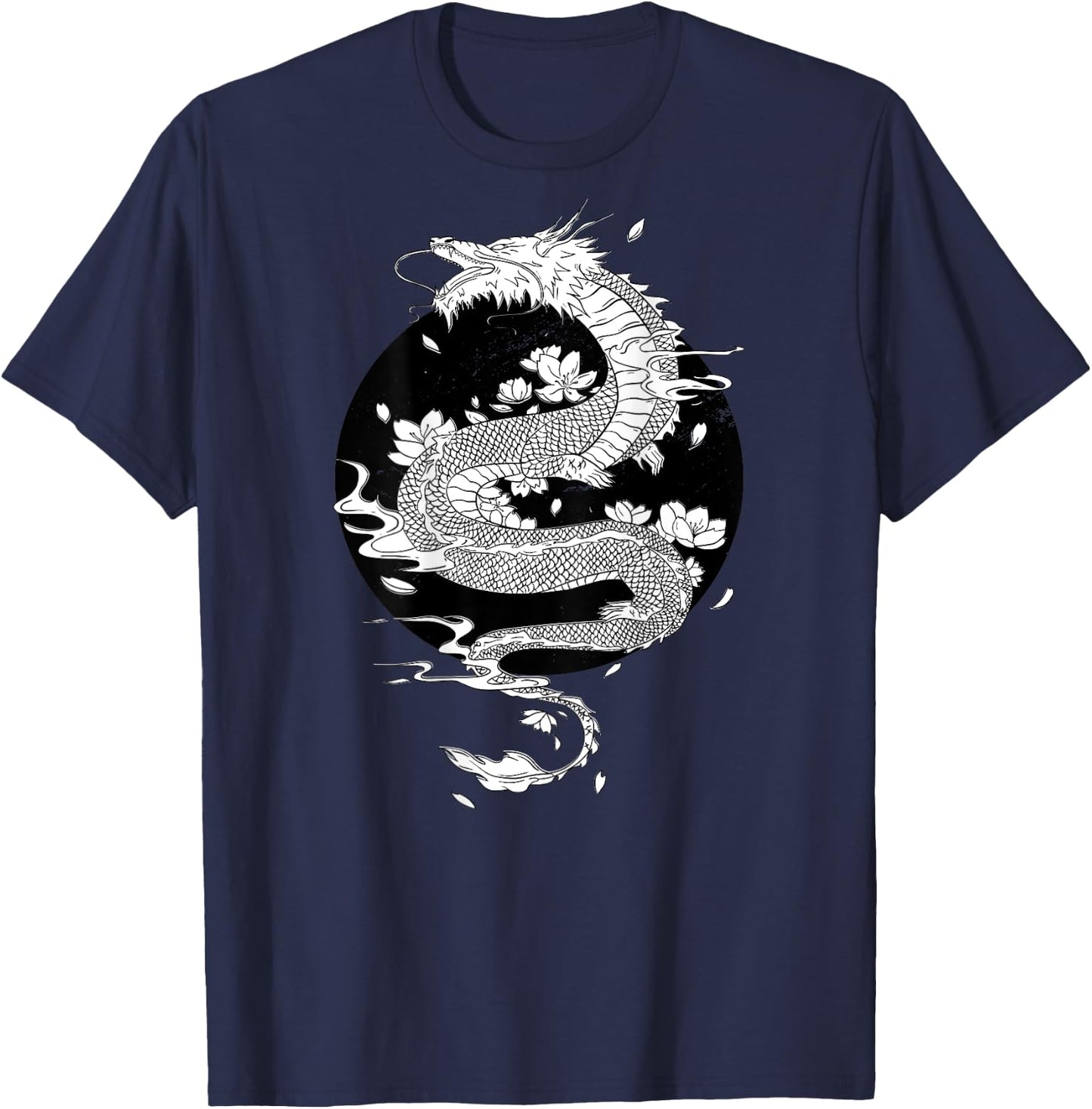 Tattoo Dragon Shirt Japanese Back Fire Dragon T-Shirt - T-Shirt | Navy