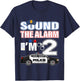 Police Car 2nd Birthday Boy 2 year old Cop Policeman Officer T-Shirt - T-Shirt | Navy