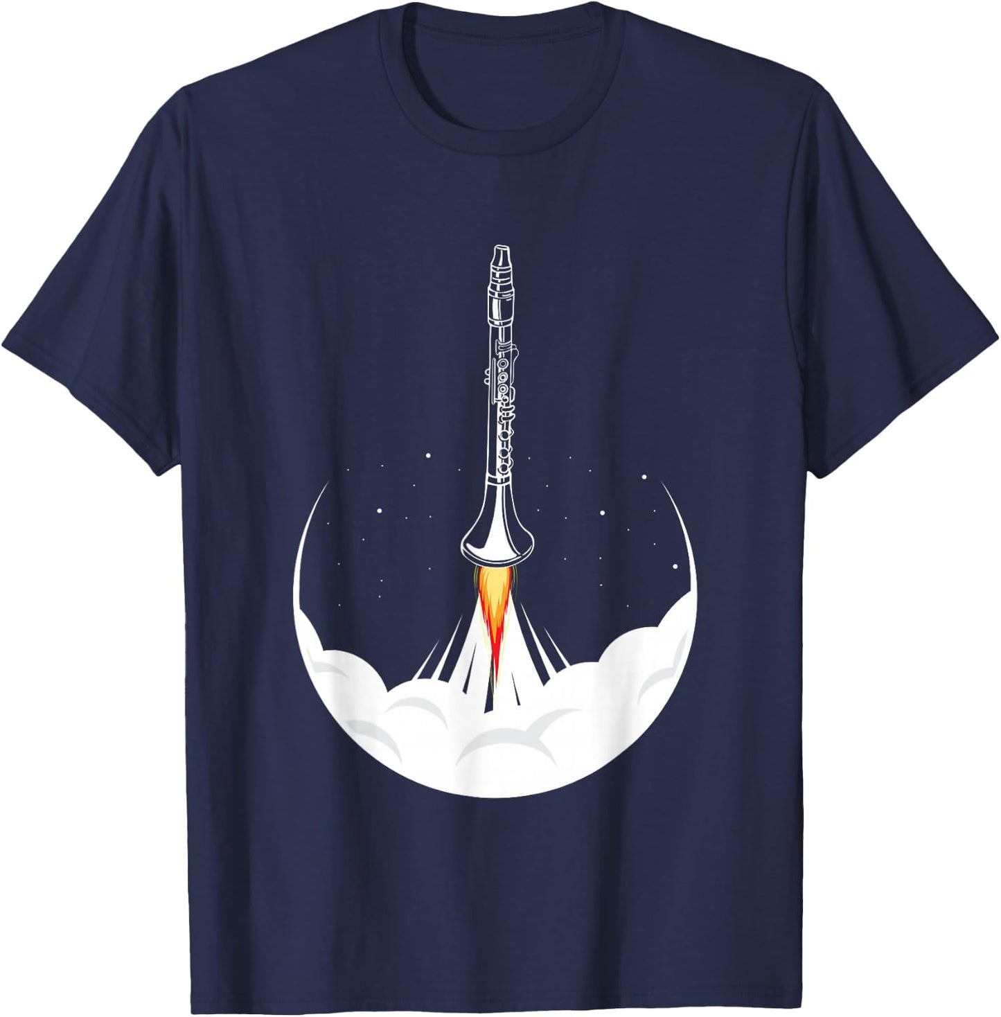 Clarinet Rocket - Clarinetist Orchestra Woodwind T-Shirt - T-Shirt | Navy