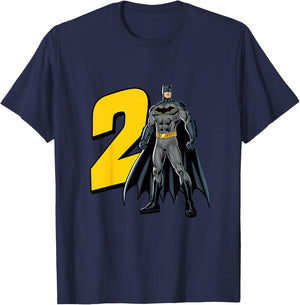 Kids Batman Super Hero 2nd Birthday T-Shirt - T-Shirt | Navy