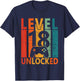 Level 18 Unlocked Gamer Birthday Gaming Birthday Boys Gifts T-Shirt - T-Shirt | Navy