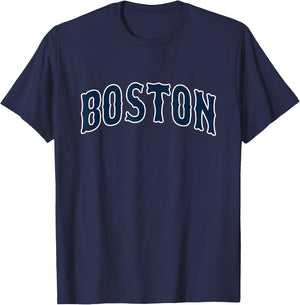 BOSTON - Throwback Design - Classic T-Shirt - T-Shirt | Navy