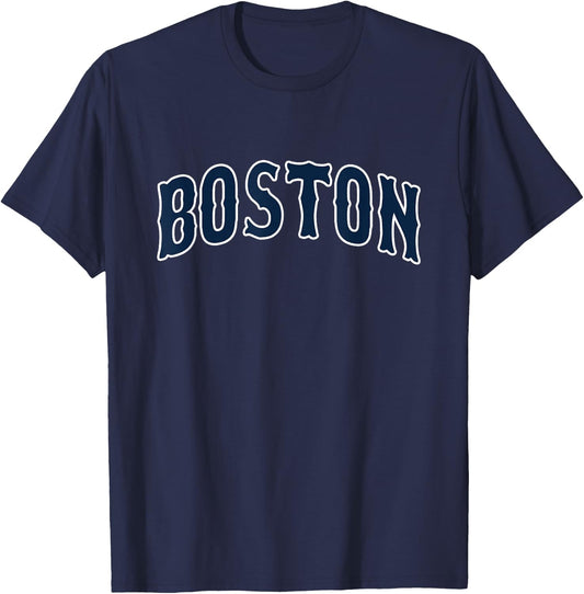 BOSTON - Throwback Design - Classic T-Shirt - T-Shirt | Navy