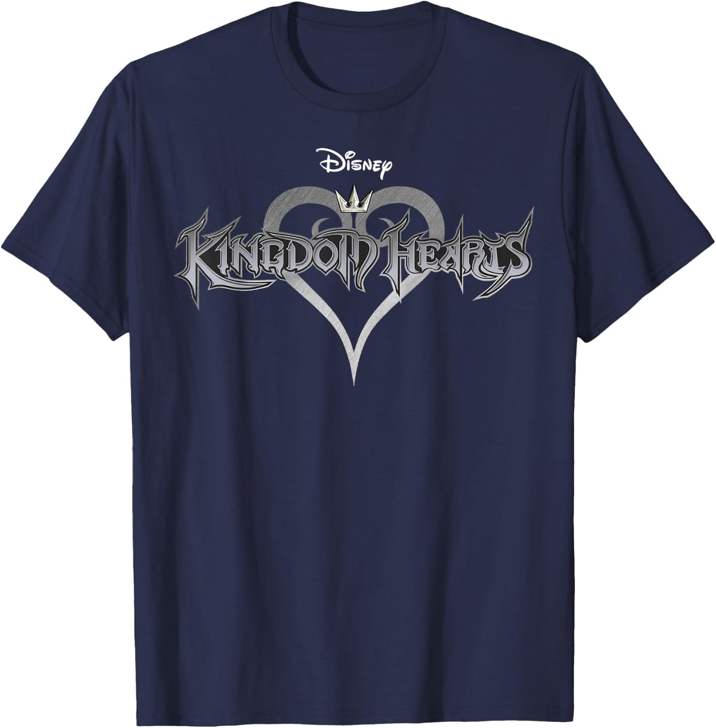 Disney Kingdom Hearts Silver Logo T-Shirt - T-Shirt | Navy
