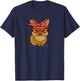 Funny Red Bandana Glasses Mom Lionhead Rabbit Lover T-Shirt - T-Shirt | Navy