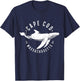 Cape Cod Massachusetts Souvenir Whale Ocean Nautical T-Shirt - T-Shirt | Navy