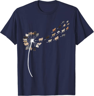 Dandelion Sheep Stuff for Sheep Lover | Sheep T-Shirt - T-Shirt | Navy