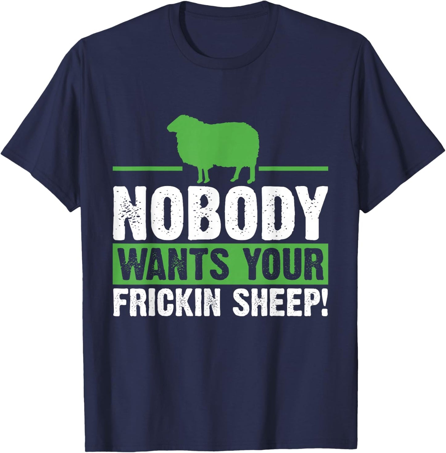 Nobody Wants Your Sheep Board Game Geek Nerd Joke T-Shirt - T-Shirt | Navy