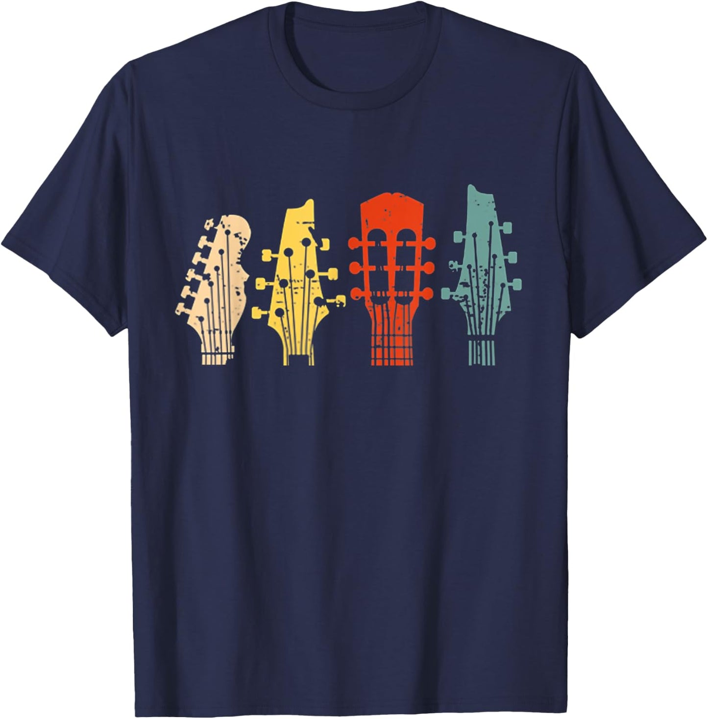 Vintage Guitar Gift Women Music Band Guitarist Stuff T-Shirt - T-Shirt | Navy