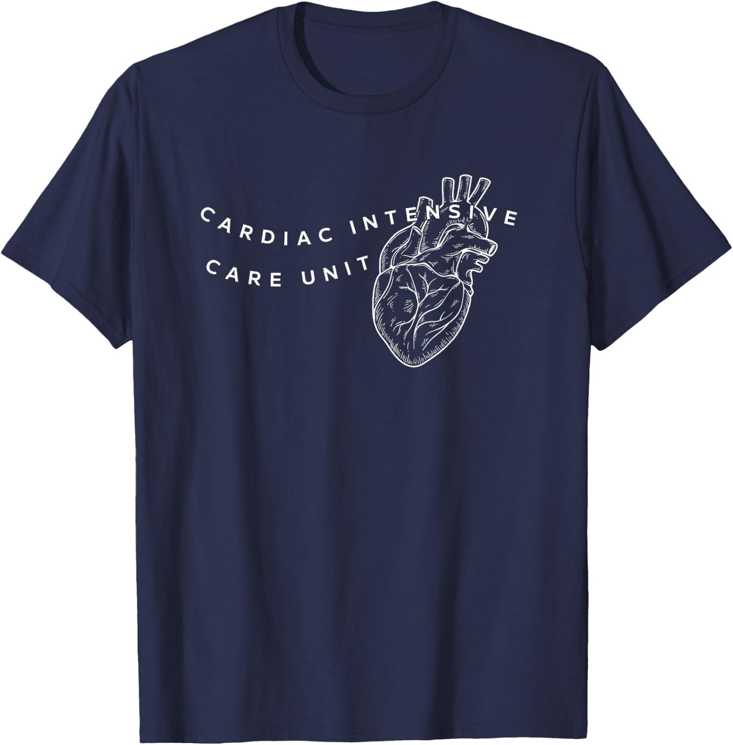 Cardiology CICU Nurse Cardiac Sonographer Cardiology Unit , Small, Black T-Shirt - T-Shirt | Navy