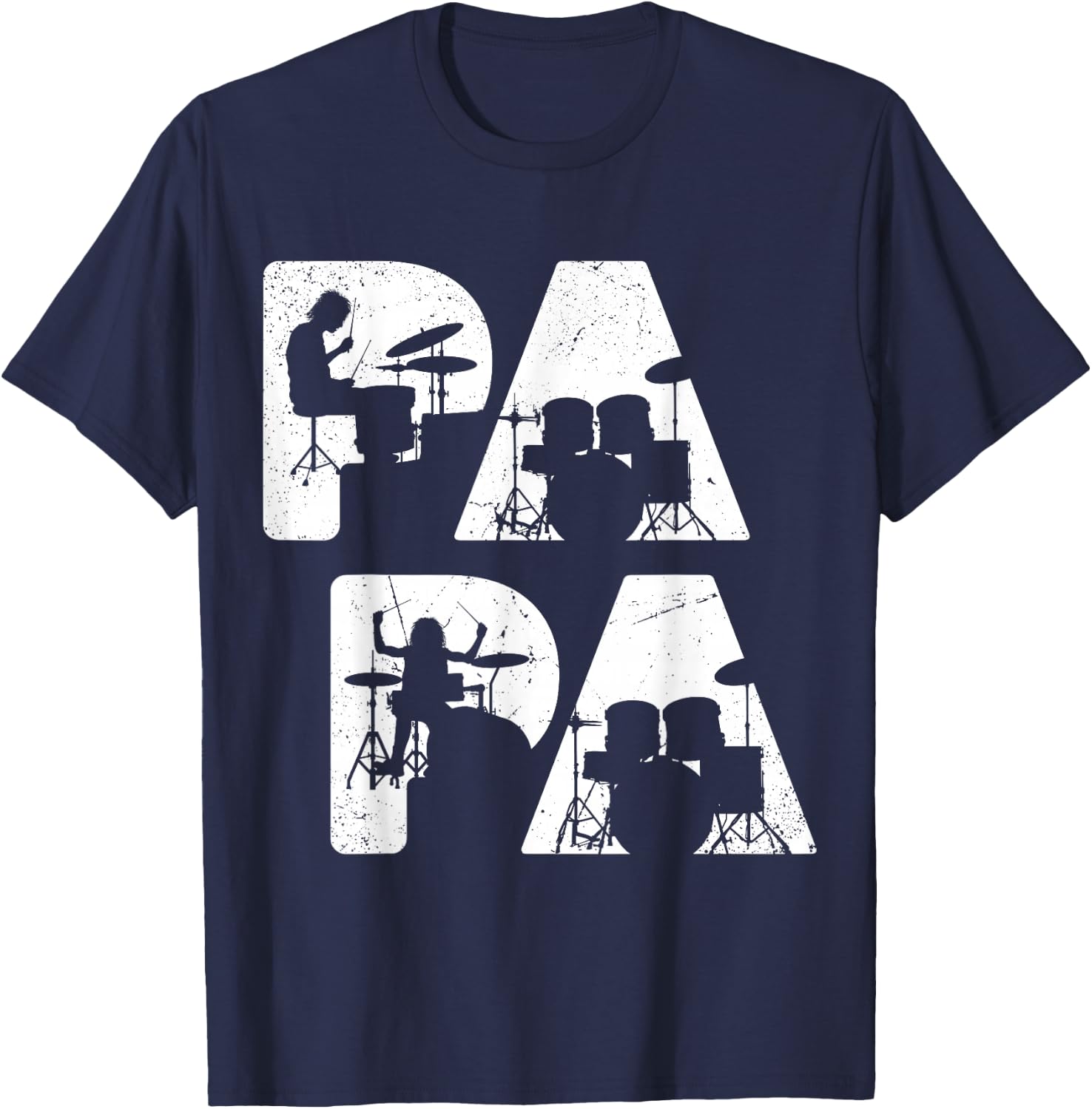 Schlagzeuger Papa Schlagzeug Drummer Vater nur Cooler Lustig T-Shirt - T-Shirt | Navy
