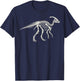 Parasaurolophus Skeleton T-Shirt - T-Shirt | Navy
