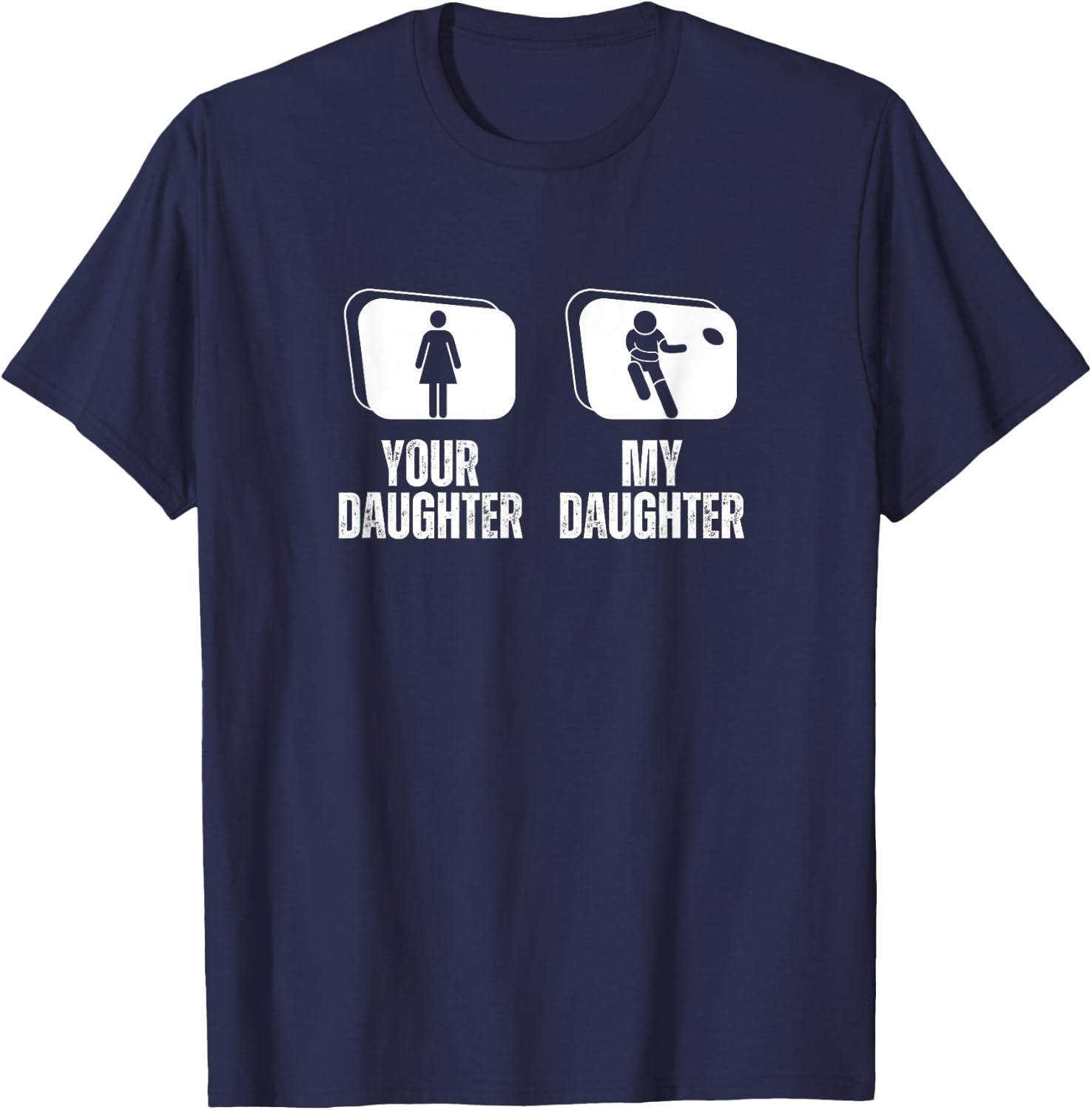 Rugby Player Your Daughter My Daughter Proud Dad Mom Rugby T-Shirt - T-Shirt | Navy