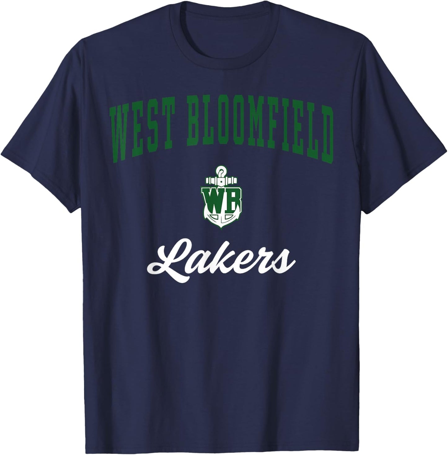 West Bloomfield High School Lakers T-Shirt - T-Shirt | Navy